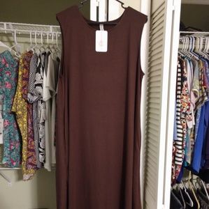 Sleeveless Swing Dress with Pockets, 1X NWT.